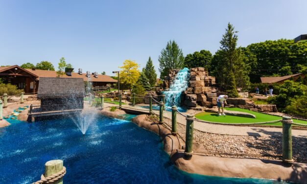 Family-friendly summer activities in Chelsea: Mini golf, ice cream, restaurants, and playground structures